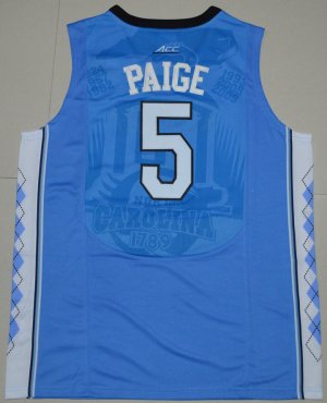 Maillot De Basket NCAA 2016 North Carolina Tar Heels Marcus Paige 5 College Basketball Carolina Bleu